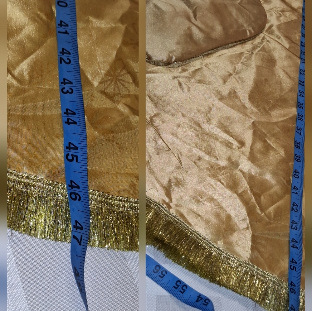 Beautiful Gold  Holiday Stocking & Skirt Set - Picture 5 of 12
